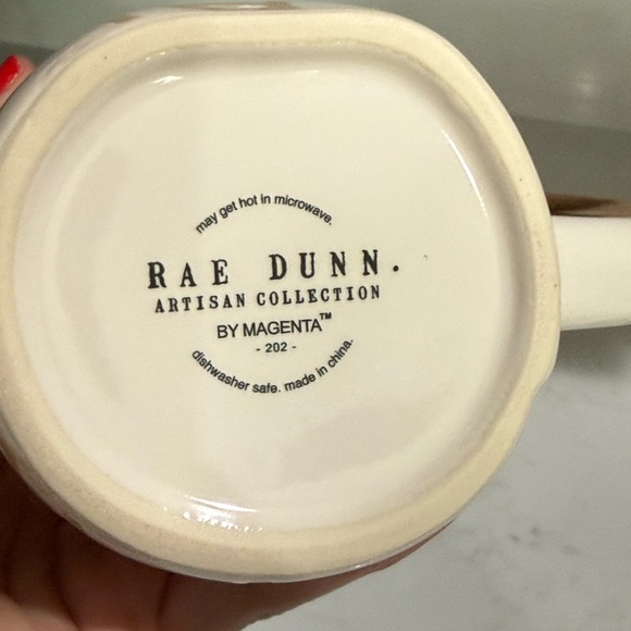 Rae Dunn White Mug with Tan Floral Design - MORNING GORGEOUS New - Picture 6 of 6